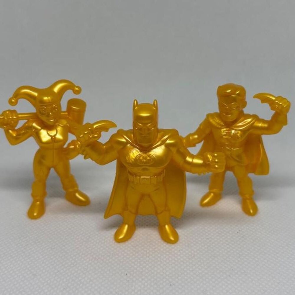 Wendy’s DC Comics Gold Variant Mini Figures Batman Harley Quinn Robin 2025 Lot